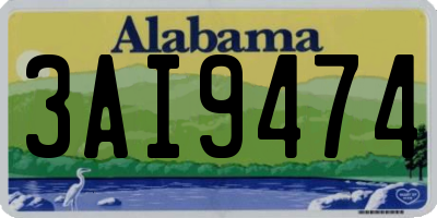 AL license plate 3AI9474