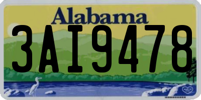 AL license plate 3AI9478