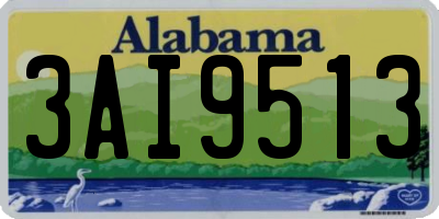AL license plate 3AI9513