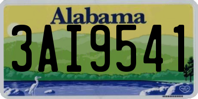 AL license plate 3AI9541