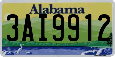 AL license plate 3AI9912