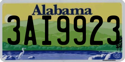 AL license plate 3AI9923