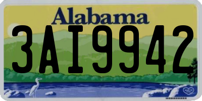 AL license plate 3AI9942