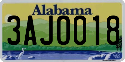 AL license plate 3AJ0018