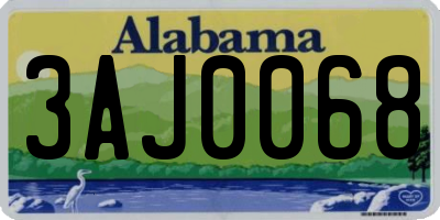 AL license plate 3AJ0068