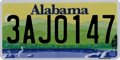 AL license plate 3AJ0147