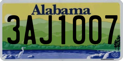 AL license plate 3AJ1007