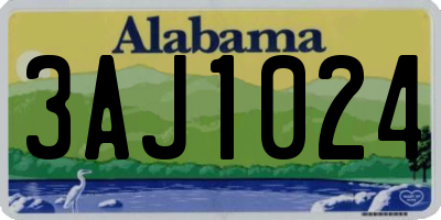 AL license plate 3AJ1024