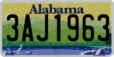 AL license plate 3AJ1963