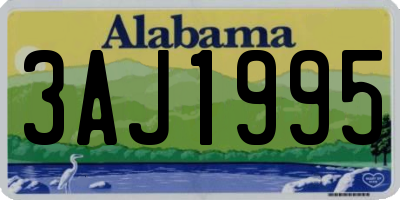 AL license plate 3AJ1995
