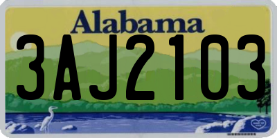 AL license plate 3AJ2103
