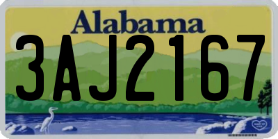 AL license plate 3AJ2167