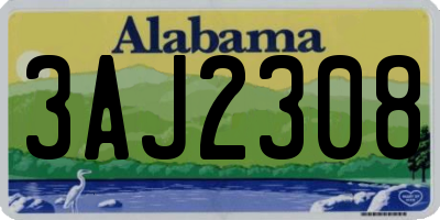 AL license plate 3AJ2308