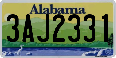 AL license plate 3AJ2331