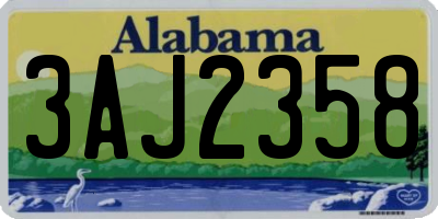 AL license plate 3AJ2358