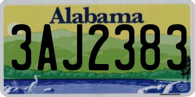 AL license plate 3AJ2383