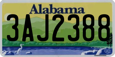 AL license plate 3AJ2388