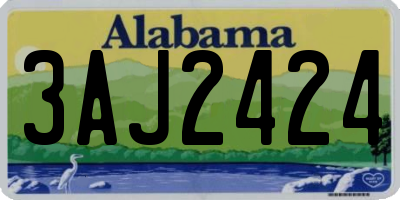 AL license plate 3AJ2424