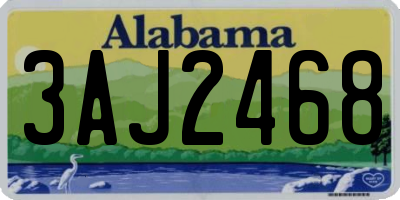 AL license plate 3AJ2468