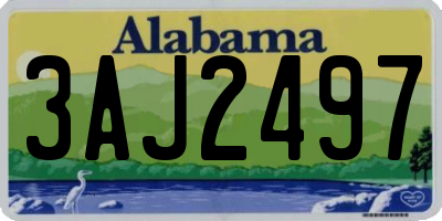 AL license plate 3AJ2497