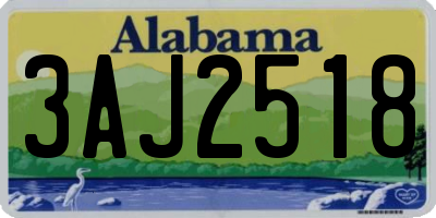 AL license plate 3AJ2518