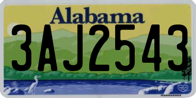 AL license plate 3AJ2543