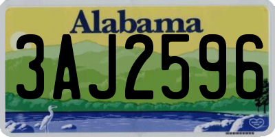 AL license plate 3AJ2596