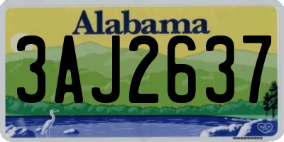 AL license plate 3AJ2637