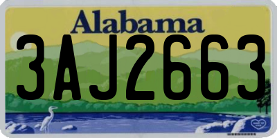AL license plate 3AJ2663