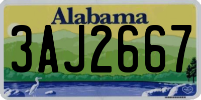 AL license plate 3AJ2667