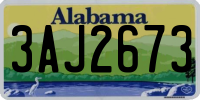AL license plate 3AJ2673