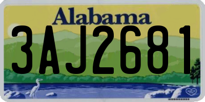 AL license plate 3AJ2681