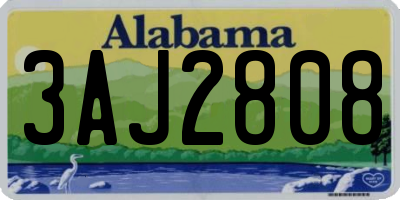 AL license plate 3AJ2808
