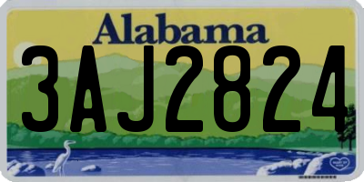 AL license plate 3AJ2824