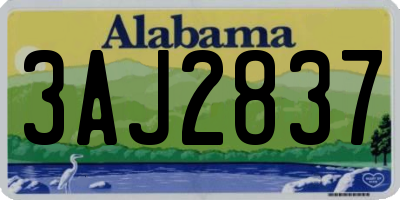 AL license plate 3AJ2837