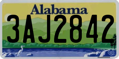 AL license plate 3AJ2842