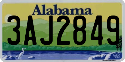 AL license plate 3AJ2849