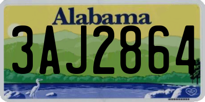 AL license plate 3AJ2864