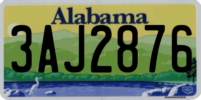 AL license plate 3AJ2876