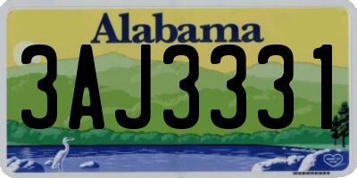AL license plate 3AJ3331