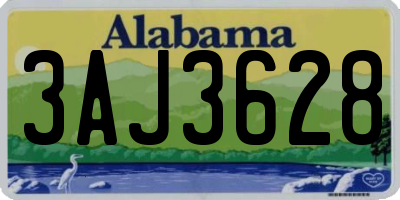 AL license plate 3AJ3628
