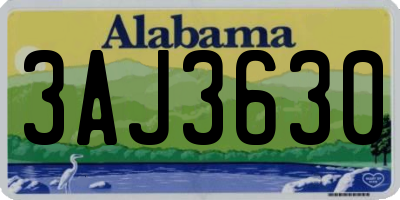 AL license plate 3AJ3630