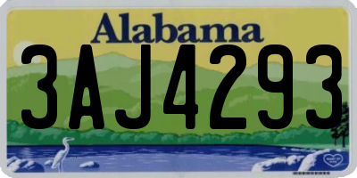 AL license plate 3AJ4293