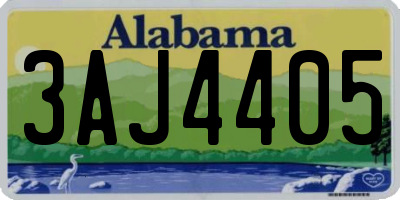 AL license plate 3AJ4405