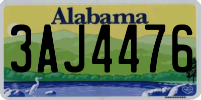 AL license plate 3AJ4476