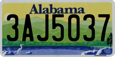 AL license plate 3AJ5037