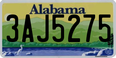 AL license plate 3AJ5275