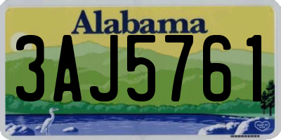 AL license plate 3AJ5761