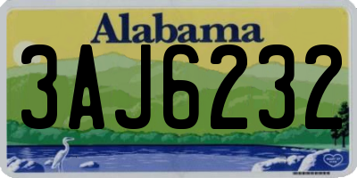 AL license plate 3AJ6232