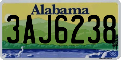 AL license plate 3AJ6238